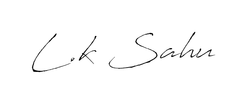 You should practise on your own different ways (Antro_Vectra) to write your name (L.k Sahu) in signature. don't let someone else do it for you. L.k Sahu signature style 6 images and pictures png